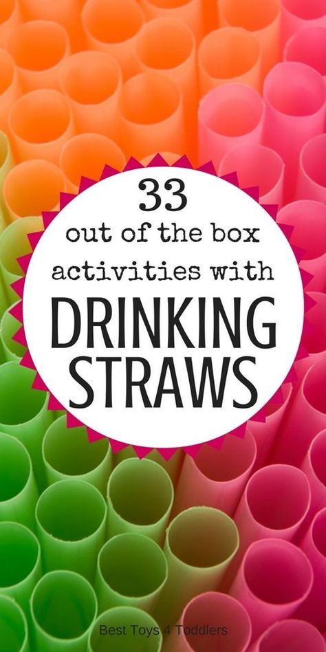 Best Toys 4 Toddlers - 33 out of the box ideas to use drinking straws for play, learning, arts and crafts and more! Crafts Using Foam Sheets, Toddler Summer Activities, Plastic Straw Crafts, Straw Activities, Kite Craft, Box Activities, Straw Crafts, Gratis Printables, Best Toys