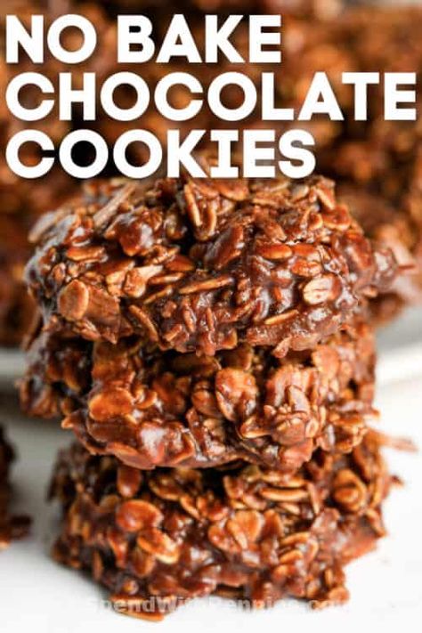 No Bake Coconut Cookies, Chocolate Peanut Butter Oatmeal Cookies, Macaroon Cookies Recipe, Chocolate Peanut Butter Oatmeal, Family Dessert Recipes, Best No Bake Cookies, Oatmeal No Bake Cookies, Chocolate Coconut Cookies, Easy No Bake Cookies