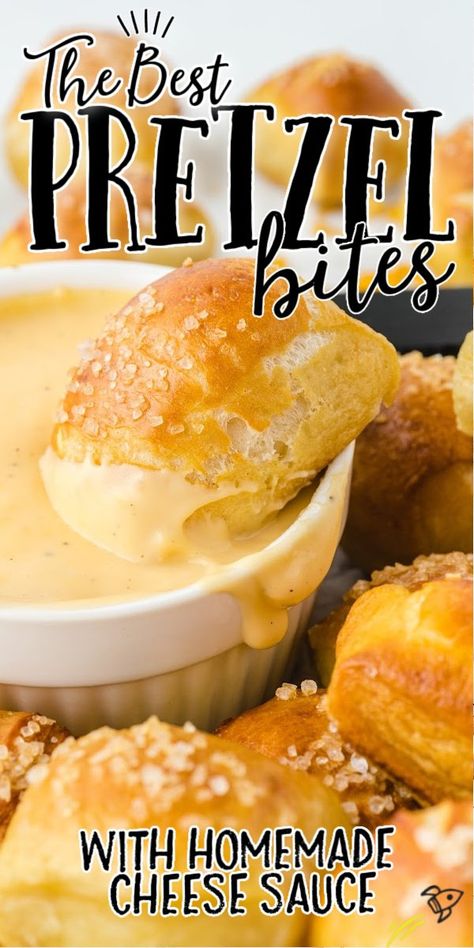 Cheddar Sauce, Cheese Dipping Sauce, How To Make Cheese Sauce, Soft Pretzel Bites, Pretzel Bites Recipes, Soft Pretzel Recipe, Pretzel Cheese, Homemade Appetizer, Cheddar Cheese Sauce