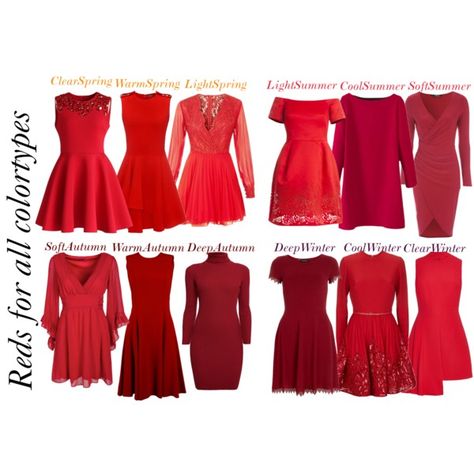 215. Shades of red by natlik on Polyvore featuring moda, Elie Saab, AX Paris, Boohoo, Chicwish, Dorothy Perkins, Notte by Marchesa, Rumour London, Jane Norman and Dolce&Gabbana Color Analysis Winter, Color Analysis Summer, Light Spring Color Palette, Deep Winter Palette, Deep Autumn Color Palette, Soft Autumn Color Palette, Soft Summer Palette, Soft Summer Color Palette, Light Spring Colors