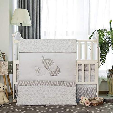 Grey Elephant Nursery, Baby Elephant Nursery, Grey Crib, Baby Crib Bedding Sets, Bedding Sets Grey, Baby Elephants, Baby Crib Bedding, Diaper Changing Pad, Nursery Bedding Sets