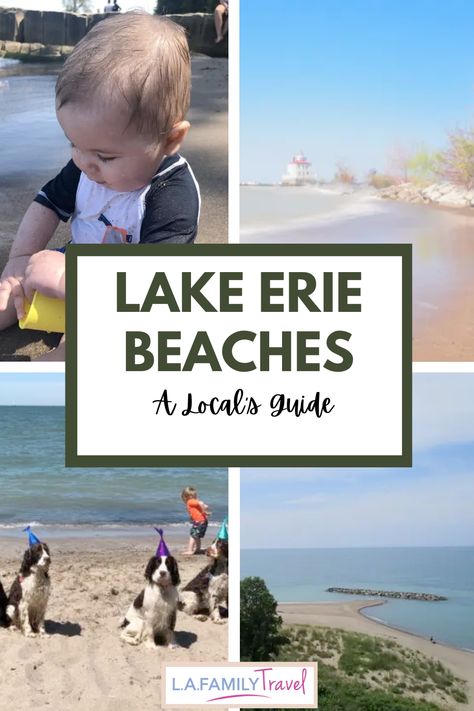 A Local’s Guide to Lake Erie Beaches Lake Erie Beaches, Lake Erie Vacation, Lake Erie Ohio, Ashtabula County, Presque Isle State Park, Family Vacation Spots, Lake Days, Family Summer, Lake Beach