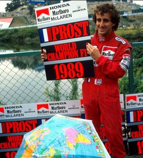 Formula 1 Racing Planet on Instagram: “World Champion Alain Prost 1989! 🤴🏻 #F1Planet #WorldChampion #AlainProst #Prost  Photo by @a.prost  All copyrights belong to their…” Japanese Grand Prix, Alain Prost, Grand Prix Cars, Classic Racing Cars, Racing Gear, Racing Drivers, Sport Automobile, F1 Racing, World Champion