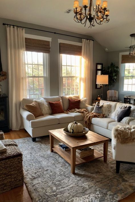 Fall Furniture , Autumn Cozy Fall ,Decor Easy Fall ,
Decor Neutral Fall ,Decor Fall ,Decor Inspiration ,Fall Decor Ideas Cozy Living Room Rugs, Big Windows Living Room, Fall Living Room Ideas, Cozy Fall Living Room, Ad Inspiration, Halloween Bedroom Decor, Fall Room, Fall Living Room Decor, Fall Living Room