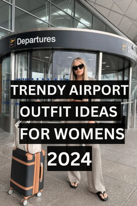 25 BEST CUTE & COMFY AIRPORT OUTFIT IDEAS 2024 84 Spring 2024 Travel Outfits, 2024 Travel Outfits, Airport Shoes Women, Airport Outfit Spring 2024, Outfit Ideas To Travel, Airport Outfit Summer 2024, First Class Travel Outfit, Airport Outfit 2024, Casual Airport Looks Women