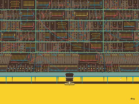 Moog 2011 - DKNG Dkng Studios, San Francisco Art Print, Modular Synth, Labs Art, San Francisco Art, Library Art, Control Panels, Water Art, Circuit Diagram