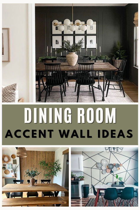 Dining Room Accent Wall Ideas, Room Accent Wall Ideas, Dining Room Feature Wall, Dining Room Wall Color, Dining Room Accent Wall, Dark Accent Walls, Accent Wall Design, Bold Paint Colors, Grey Accent Wall