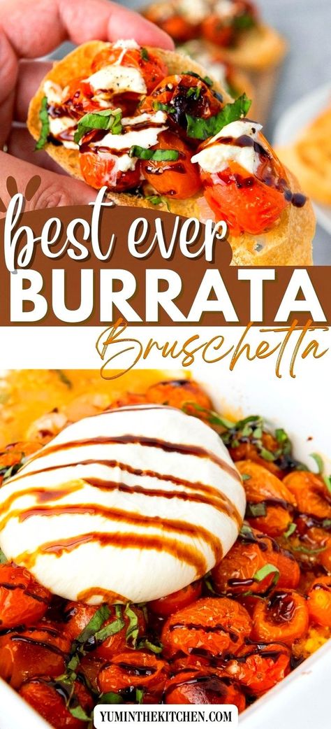 Bring gourmet dining home with our Gourmet Burrata Bruschetta recipe. This dish combines the rich, creamy texture of burrata with the fresh zest of tomatoes, creating a sophisticated appetizer that's surprisingly easy to prepare. Perfect for those seeking delicious, fancy appetizer ideas without the fuss. This easy recipe can be used as a bruschetta dip making it a great appetizer idea. Buratta Recipe, Burrata Bruschetta Recipe, Bruchetta Appetizers, Burrata Appetizer, Burrata Bruschetta, Bruschetta Dip, Bruschetta Appetizer, Burrata Recipe, Gourmet Appetizers