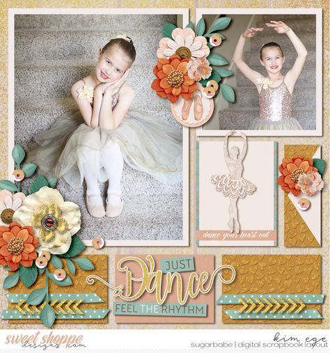 Scrapbook Ideas For Dance, Ballerina Scrapbook Layouts, Dance Scrapbook Pages, Scrapbook Dance Layouts, Dance Scrapbook Ideas, Ballet Scrapbook Layouts, Dance Scrapbook Layouts, Scrapbook Ballet, Scrapbooking Dance