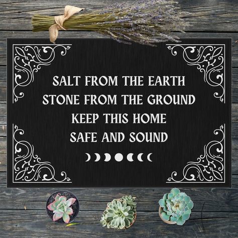 Witchy Doormat, Witch Doormat, Witchy Cottage, Witchy House, Halloween Doormat, Protection Spell, Halloween Door Mat, Protection Spells, Witchy Decor