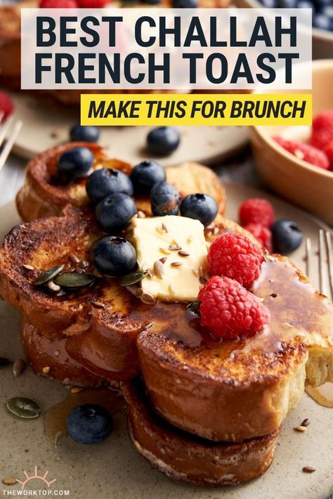 French Toast Bread Machine Recipe, Challa French Toast, Baked Challah French Toast, Bobby Flay French Toast, French Toast Recipe Challah, French Toast With Challah Bread, The Best French Toast Recipe, French Toast Challah Bread, French Toast Recipe For 2