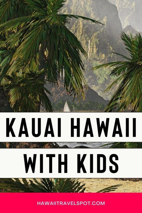 Looking for the best things to do on Kauai with kids? Look no further! I've got you covered with a list of 50 top family-friendly activities that are sure to keep everyone entertained. From enjoying the beaches, hiking to waterfalls, shopping, kayaking, whale watching, and a scavenger hunt, there's something for every interest on this beautiful island. Go mountain tubing, take a food tour, and more. Head over to the blog for the complete list of 50 fun things to do with kids in Kauai Hawaii! Kauai Hawaii Honeymoon, Kauai With Kids, Kauai Honeymoon, Hawaii With Kids, Guam Travel, Kauai Waterfalls, Kauai Hotels, Kauai Activities, Things To Do In Kauai