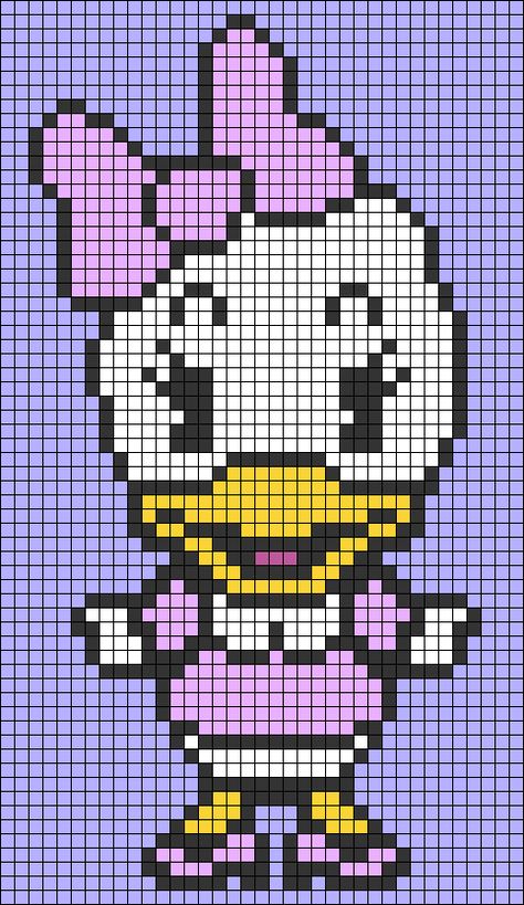 Alpha pattern #106372 | BraceletBook Modele Pixel Art Disney, Daisy Pixel Art, Daisy Disney, Minecraft Room Decor, Modele Pixel Art, Easy Pixel Art, Pixel Art Templates, Disney Up, Perler Bead Templates