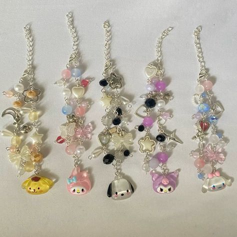 Sanrio Charm Bracelets - Etsy Sanrio Bracelet, Sanrio Charms, Myrtle Beach Sc, Diy Crafts Jewelry, Pretty Jewellery, Myrtle Beach, Charm Bracelets, Handmade Bracelets, Jewelry Crafts