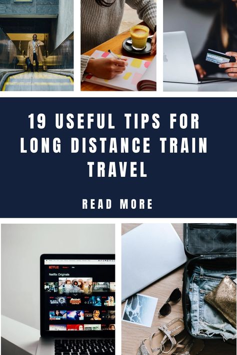 Are you going to take a long distance train travel? Here are the useful train travel tips and guide you needed for your rail trip. . Train Travel Usa, Train Trip, Travel Necessities, Night Train, Travel Comfort, Travel Reading, Long Train, Useful Tips, Train Travel