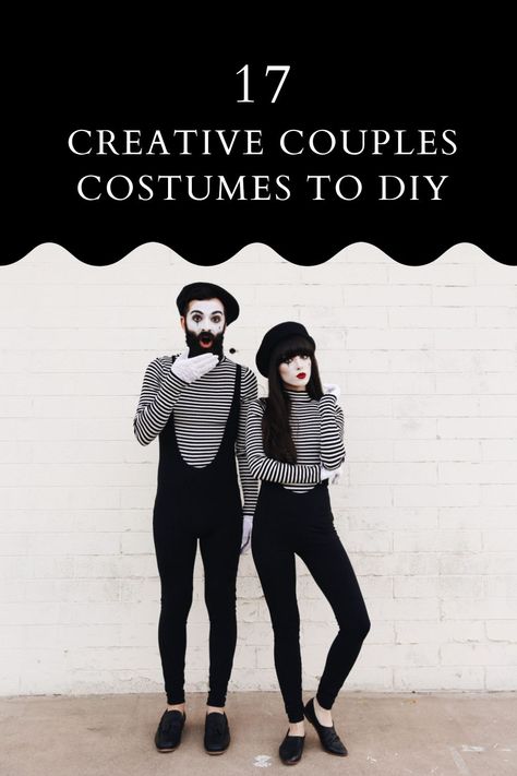 How fun is it to create a DIY couples Halloween costume based off of you and your beau’s fave characters or pop culture moments? Click for a plethora of creative ideas! Barbie And Ken Diy Costume, Pop Culture Couples Costumes, Couples Halloween Costume Ideas Diy, Couples Diy Halloween Costumes, Couples Halloween Costume Diy, Couple Costumes Funny, Couples Costumes Diy, Diy Couple Costumes, Creative Couples Costumes