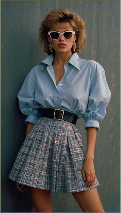 80’s Skirt, 70 80 90 Fashion Outfit, 80s Iconic Outfits, 80s High School Fashion, 80s Formal Fashion, Preppy 80s Fashion, 80s Office Fashion, 80s Fall Fashion, Real 80s Fashion