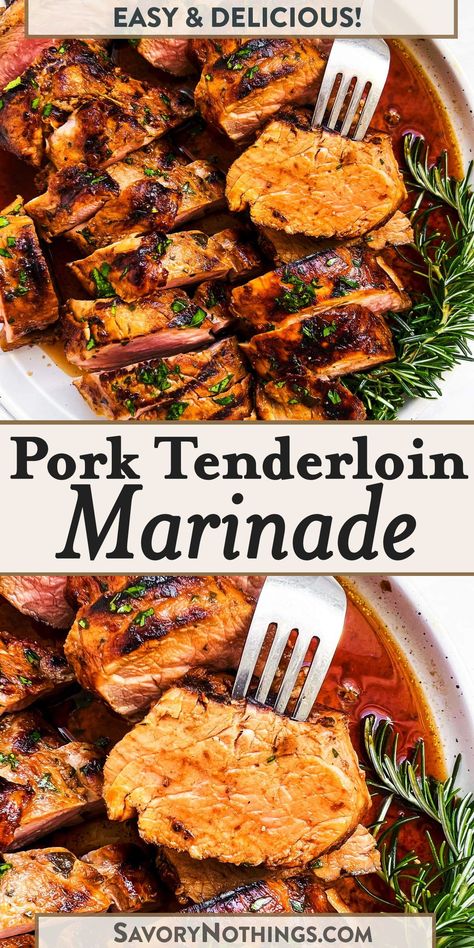 Pork Loin Marinade, Pork Marinade Recipes, Pork Loin Recipes Oven, Easy Pork Tenderloin Recipes, Grilled Pork Tenderloin Recipes, Tenderloin Marinade, Pork Tenderloin Marinade, Easy Pork Tenderloin, Grilled Pork Loin