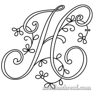 Quilled Creations, Embroidery Alphabet, Embroidery Stitch, Embroidery Letters, Pola Sulam, Embroidery Monogram, Hand Embroidery Patterns, Free Embroidery, Ribbon Embroidery