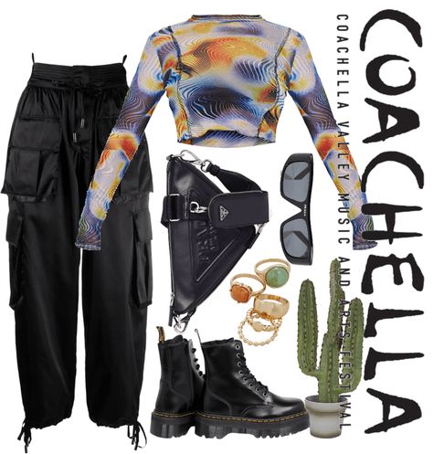 Outfit Ideas Coachella, Coachella Outfit Ideas For Women, Coachella Cargo Pants Outfit, Coachella Inspo Outfit, Coachella Grunge Outfit, Coachella Stage Outfit, Outfit Electronic Party, Cochella Outfits Woman, Korean Coachella Outfits