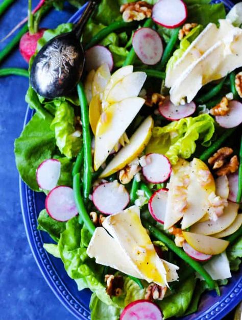 French Archives - Eating European French Salad Recipes, Eating European, French Salad, French Green Beans, Food Nutrition Facts, Butter Lettuce, Radish Recipes, Low Carb Meal, Pear Salad