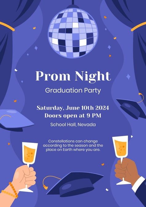 Wepik | Free Graphic Design Editor & Online Templates Prom Night Invitation Card, Prom Cards Ideas, School Invitation Card Design, Prom Invitation Card, Prom Invitations Ideas, Graduate Invitations, Invitation Card Graduation, Prom Invitations, Farewell Ideas