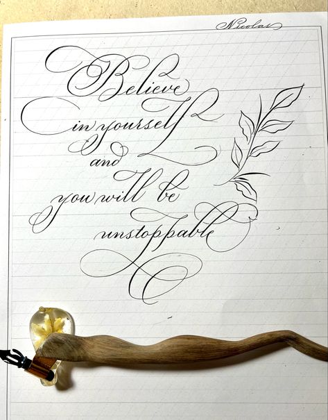 #calligraphy #copperplate #flourishing Calligraphic Quotes, Copperplate Flourishing, Calligraphy Sheets, Flourishing Calligraphy, Calligraphy Flourishes, Modern Calligraphy Alphabet, Calligraphy Copperplate, Calligraphy Writing Styles, Holiday Calligraphy