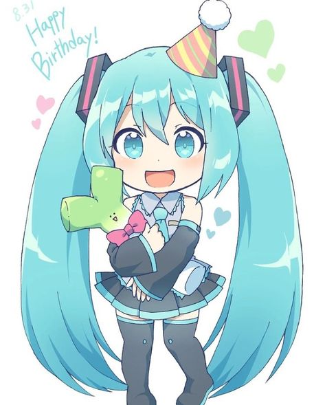 Miku Happy Birthday, Pfp Birthday, Hatsune Miku Pfp, Miku Pfp, Anime Room, Miku Hatsune, Birthday Wish, Birthday Happy, Hatsune Miku