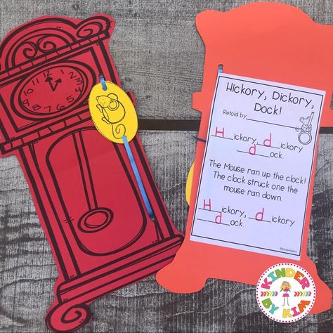 Hickery Dickery Dock, Hickory Dickory Dock Craft, Clock Printable, Nursing Home Activities, Hickory Dickory Dock, Hickory Dickory, Book Boxes, Fun Nursery, Teacher Boards