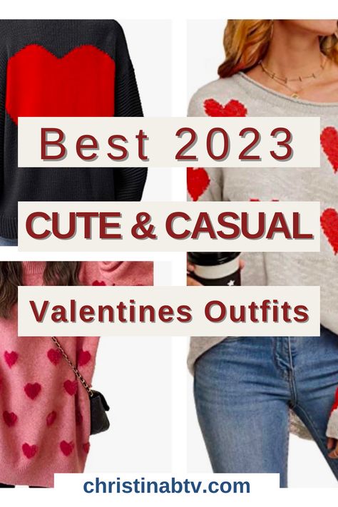 The best cute and casual valentines outfits for women 2023. These pink and red valentines day outfit ideas are also amazon fashion finds! The best trendy and classy valentines day looks. Cute Casual Valentine's Day Outfits, Amazon Valentines Outfit, Cute Valentines Outfits For Women Casual, Valentines Day Work Outfits, Casual Valentines Day Outfit Winter, Valentine's Day Outfit For Women, Valentine’s Day Outfit Ideas, Cute Valentines Outfits For Women, Valentine Clothing