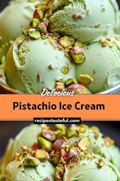 This Pistachio Ice Cream is a creamy, nutty delight, perfect for those who love the subtle sweetness and rich flavor of pistachios. It's a refreshing treat that's as visually appealing as it is delicious. Pistachio Almond Ice Cream, Pistachio Cream Recipe, Pistachio Ice Cream Recipe, Almond Ice Cream, Easy Ice Cream Recipe, Pistachio Ice Cream, Pistachio Cream, Easy Ice Cream, Ice Cream Recipe