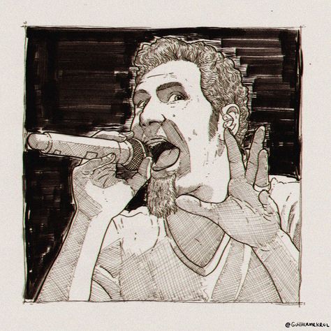 Serj Tankian. System of a Down. Serj Tankian Funny Face, Soad System Of A Down Art, System Of A Down Painting, Serj Tankian Drawing, System Of A Down Drawing, System Of A Down Fanart, Gcse Music, Serj Tankian, Close Up Faces