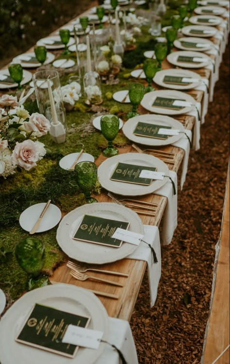 Forest wedding dinner inspo