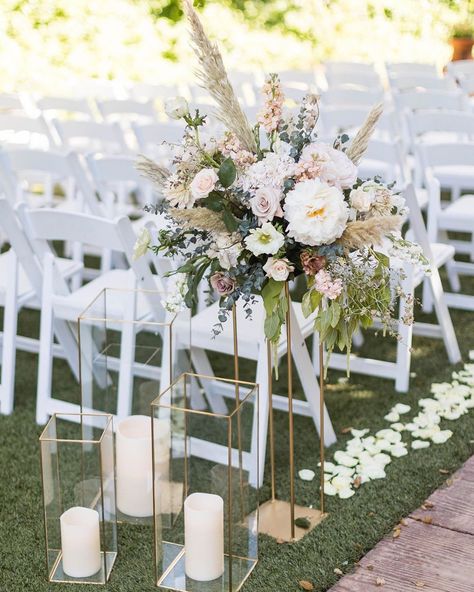 End Of Aisle Wedding Decor, Detail Shots Wedding, Shots Wedding, Temecula Wedding, Temecula California, Aisle Flowers, Outdoor Wedding Inspiration, Farm Wedding Venue, Wedding Event Decor