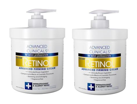 Arrives by Fri, Nov 17 Buy Advanced Clinicals Retinol Anti-Aging Cream Two Pack 16 fl oz at Walmart.com Advanced Clinicals Retinol, Crepe Skin, Crepey Skin, Lotion For Dry Skin, Retinol Cream, Green Coffee Bean, Firming Cream, Anti Aging Ingredients, Anti Wrinkle Cream