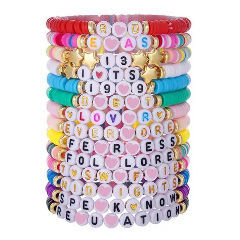 PRICES MAY VARY. Vibrant Colors: Featuring a colorful array of beads and patterns, these bracelets add a pop of style and personality. Boho Chic: With a bohemian flair, these bracelets perfectly complement casual and trendy outfits. Inspiring Designs: Each bracelet is designed with inspiring words or symbols to uplift and motivate the wearer. Adjustable Fit: One size fits most with an adjustable sliding knot closure for a comfortable fit. Ideal Gift: This set of 5 bracelets makes a thoughtful gi Music Bracelet, Letter Bead Bracelets, Kids Bracelet, Preppy Bracelets, Girls Party Favors, Girls Music, Kids Bracelets, Bracelets Set, Clay Bead