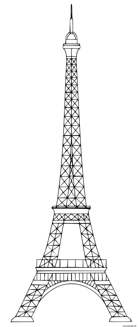 Coloriage tour eiffel facile simple à imprimer 3d Laser, Eiffel Tower, Laser Cut, Coloring Pages, Paris, Color, Colouring Pages