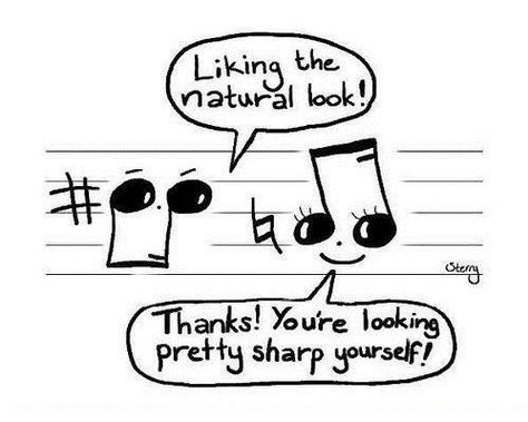 Clever use of musical terms! Musical Jokes, Music Puns, Musician Humor, Trendy Music, Band Jokes, Music Cartoon, Music Jokes, Music Nerd, Band Nerd