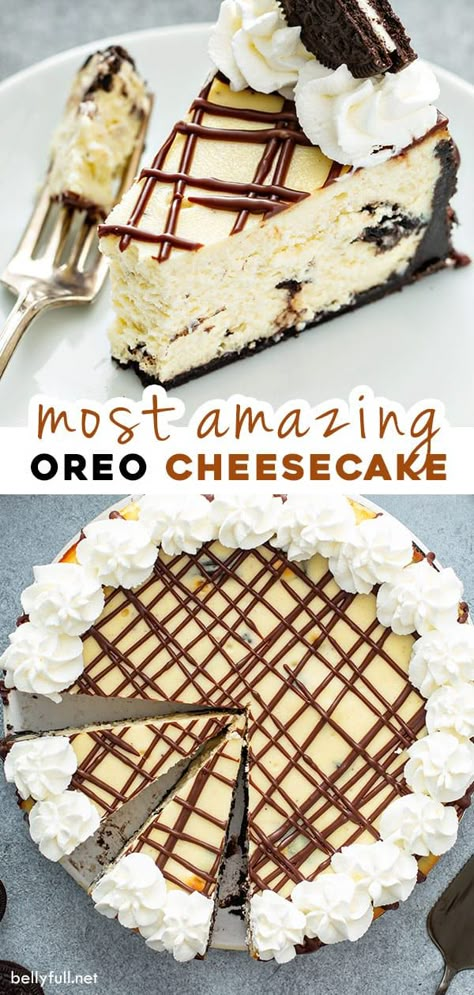 Freeze Cheesecake, Cheesecake Factory Oreo Cheesecake, Cookies And Cream Dessert, Recipe Mac And Cheese, Freeze Cheese, Recipes Cottage Cheese, Baked Oreo Cheesecake Recipe, Cheesecake Cream Cheese, Recipes Cream Cheese