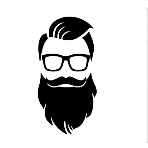 Movember!  All the men I am seeing in 2019 have the full beard too!    Vector Face Logo Design » CrazyTips Beards, Black, Stylish Men, Bearded Man, White Background, Black And White, White