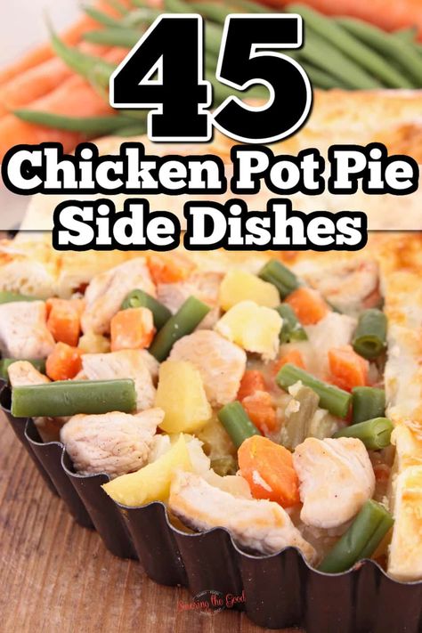 Choose one of the best side dishes or salads to serve with our favorite comfort food, chicken pot pie! Flaky crust, creamy chicken, and well-seasoned veggies - get all of these in your favorite chicken pot pie. Not only is it a healthy dish, but it is also a perfect choice for family gatherings. Many restaurants offer delectable chicken pot pies, but you can also make one at home. The best way to enjoy this fantastic recipe is to add a perfect side dish for chicken pot pie dinner. Side Dish For Pot Pie, Sides To Go With Chicken Pot Pie, Sides For Pot Pie, Side Dishes For Chicken Pot Pie, Chicken Pot Pie Sides Dishes, What To Serve With Chicken Pot Pie, Pot Pie Dinner, Chicken Pot Pie Dinner, Cucumber Onion Salad