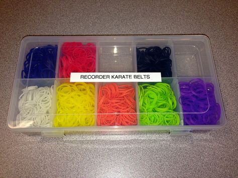 rubber bands for recorder karate belts Recorder Karate Belts, Recorder Karate, Karate Belts, Recorder Lessons, Time And Patience, Rainbow Loom Bands, Elementary Music Lessons, Music Learning, Elementary Music Classroom