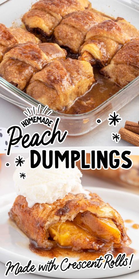 Peach Dumplings Peachy Peach Dumplings, Easiest Peach Dumplings 12 Tomatoes, The Easiest Peach Dumplings, Peach Dumplings With Canned Peaches, Peach Crossaint, Peaches And Cream Hot Pocket, Crescent Roll Peach Dumplings, Peach Turnovers Crescent Rolls, Easy Peach Dumplings Crescent Rolls