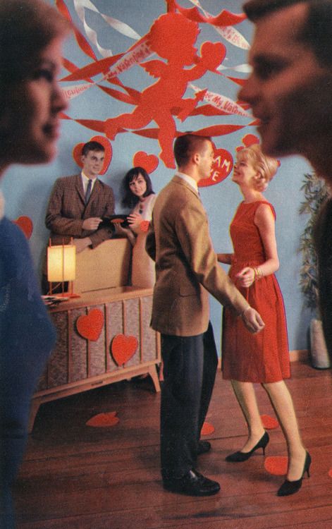 Vintage Valentine's Day dance - Seventeen Magazine, 1963. #vintage #1960s #Valentines Valentine's Day Dance, Fashion 1960s, Swinging Sixties, Seventeen Magazine, Retro Valentines, My Funny Valentine, Valentines Party, Vintage Valentines, 60s Fashion