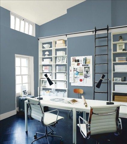 Benjamin Moore Normandy, Paint Colour Combination, Best Blue Paint Colors, Blue Paint Color, Color Combinations Paint, Office Guest Room, Dental Office Design, Blue Paint Colors, Simply White