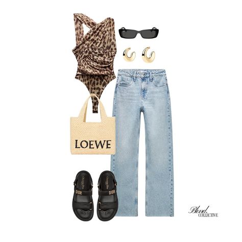 4 ways to style this stunning Zara leopard bodysuit. Save for future inspo! DM for outfit links. #summeroutfit #summerfashion #zaraoutfit #zarawomen #styleinspo #bodysuit #zaradaily #zaraootd #fashionstyling #stylingzara #waystowear #warmweatherstyle #goingoutlooks #stylinginspiration #stylinginspo #zaraoutfitoftheday #zaranewin #leopardfashion #diorsandals #loewebag Leopard Bodysuit Outfit, Leopard Bodysuit, Jeans And A Nice Top, Outfit Links, Bodysuit Outfit, Outfits Jeans, Going Out Looks, Dior Sandals, Zara Outfit