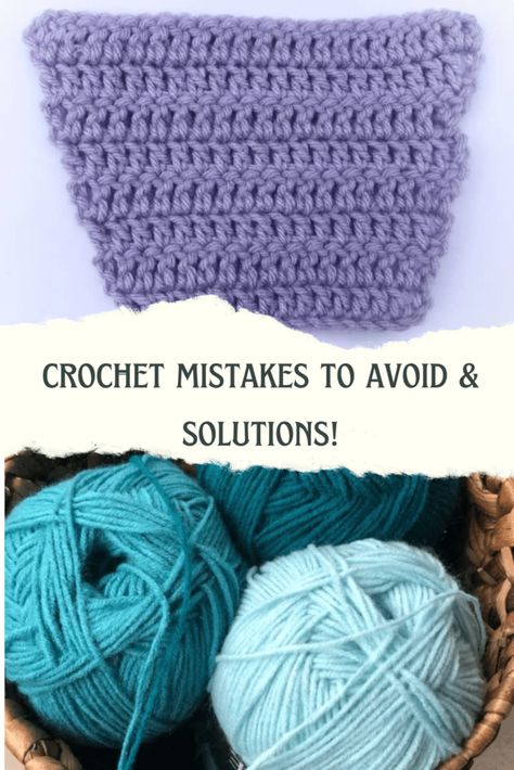 Most Common Crochet Mistakes & Solutions Crochet Squares, How To Fix Crochet Mistakes, Crochet Mistakes, Loose Crochet Stitch, Joining Crochet Squares, Crochet Square Blanket, Crochet Tips, Crochet Lovers, A Hook