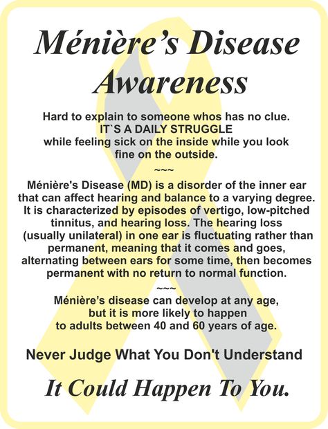 Meniere`s Awareness Meneires Disease, Inner Ear, Medical Terms, Hearing Loss, Feeling Sick, Medical Conditions, Migraine, Home Remedies, Disease