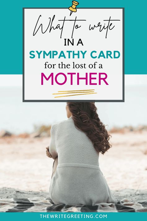 The loss of a mother is huge, if you know someone who has lost or is about to lose their mother, it's important that you write the right words in a sympathy card. Knowing what to write isn't always easy, we have compiled a list of the best heartfelt notes and sayings to write in a condolence letter. #sympathycard #lossofmother Mother Sympathy Quotes, Sympathy Mother Loss, Short Condolence Message For Mother, Sorry For The Loss Of Your Mom, Loss Of A Mom Condolences, So Sorry For The Loss Of Your Mother, Sympathy Card For Loss Of Mother, Words To A Friend Who Lost Her Mother, Sympathy Cards For Loss Of Mother