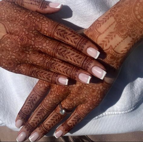 Engagement Nails Indian Bride, Nail Extensions For Bride Indian, Small Nail Extensions, Wedding Nails For Indian Bride, Nail Extensions For Bride, Wedding Nail Inspo For Bride, Nail Art For Engagement, Bridal French Nails, Nail Ideas For Engagement